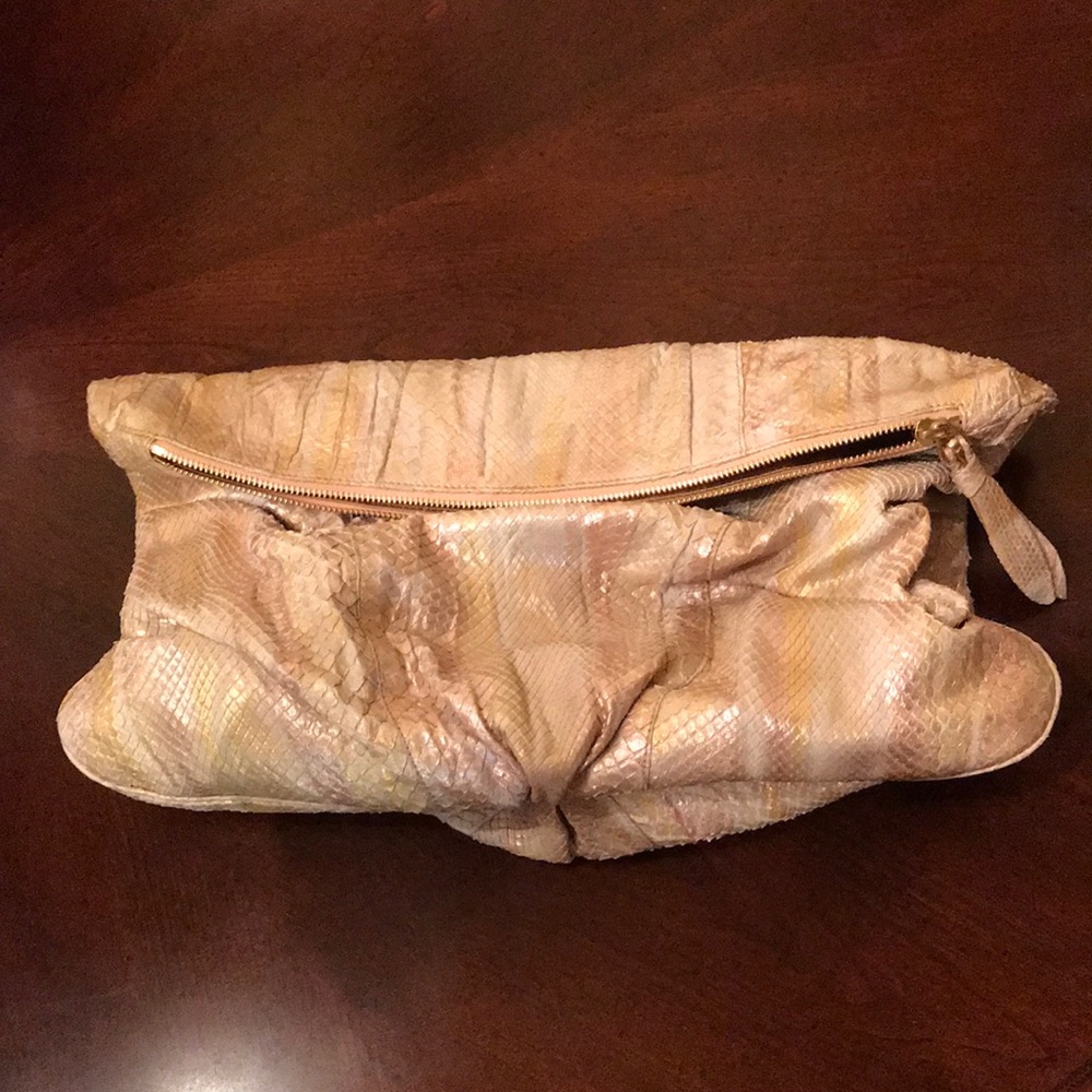 Elie Tahari Python Oversized Clutch! - image 3